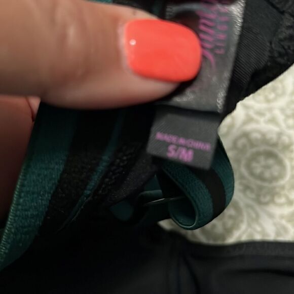 Fantasy Bra Dark Green Black - S/M - Picture 5 of 5